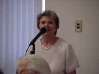 Fran at the Microphone.JPG (125337 bytes)